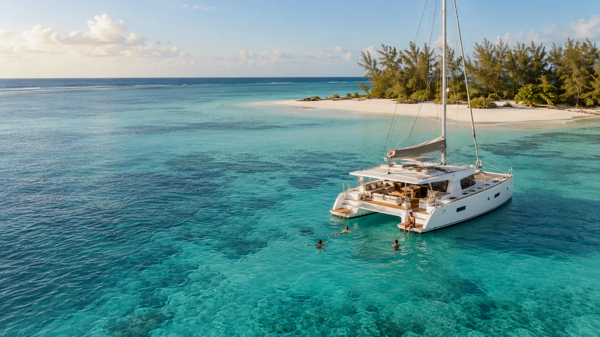 Croisière privée en catamaran à l’Île aux Cerfs