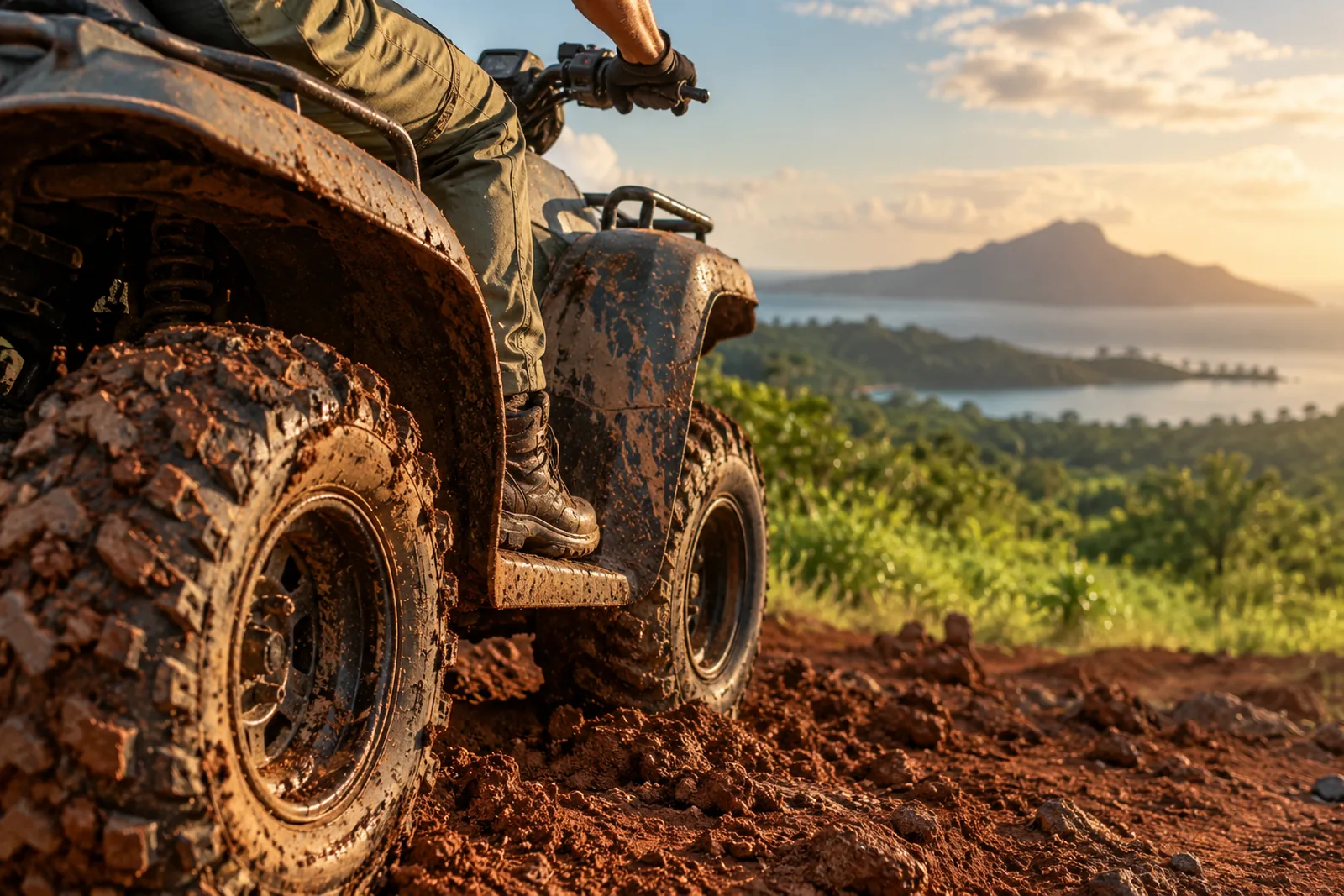 Balade en quad, un moment de l'excursion organisée par Royal Keys à l'île Maurice