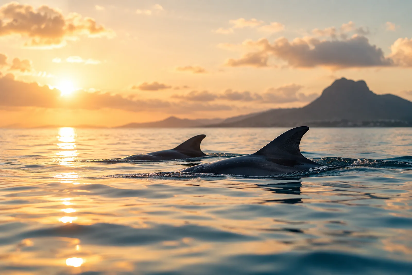 Nage avec les dauphins, un moment de l'excursion organisée par Royal Keys à l'île Maurice