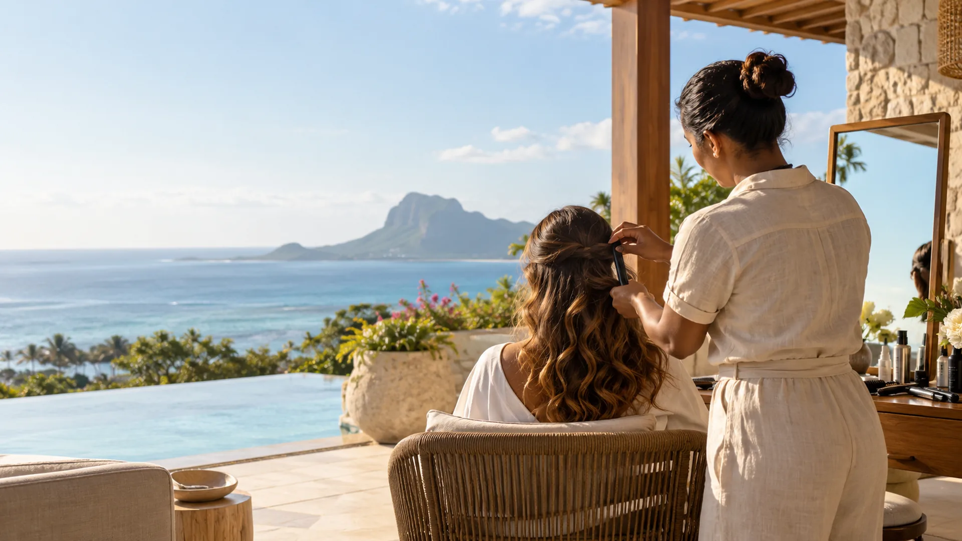 Coiffeur à domicile à l'île Maurice, un service de la conciergerie Royal Keys