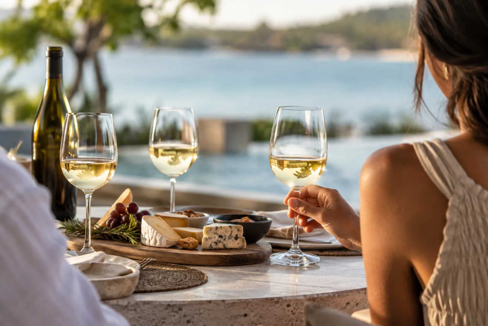 Dégustation de vin privée, vu de près : un service Royal Keys à l'île Maurice